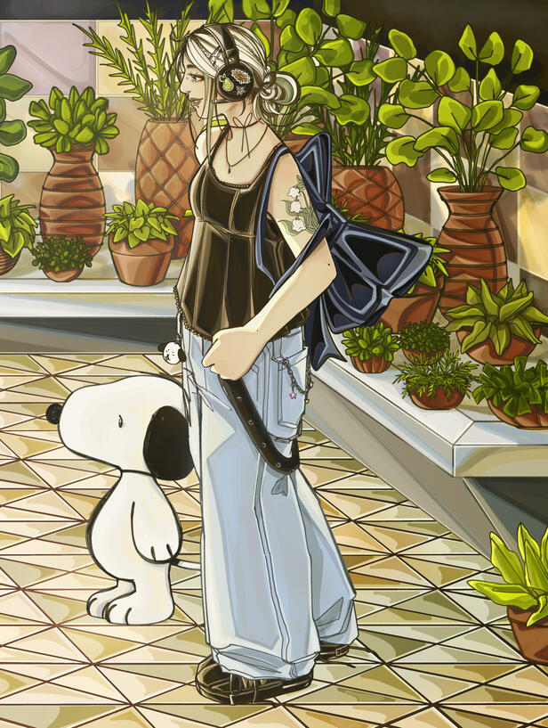 Lívia e Snoopy - oc